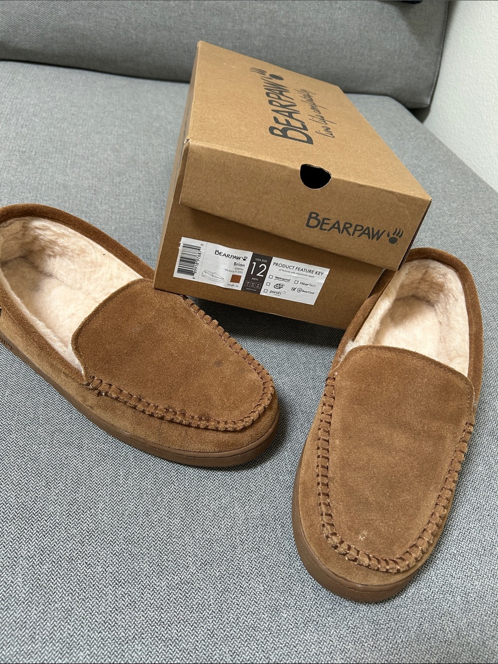 BearPaw Men's Suede Slip-On Moccasins